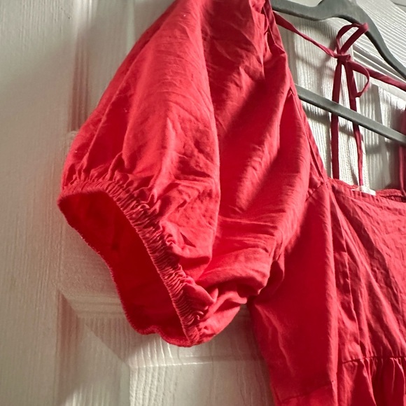 Draper James Ladies Square Neckline Tie Back Puff Sleeve Dress Small - Picture 5 of 11